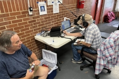 WB4ZBI working CW while K3JWI looks on